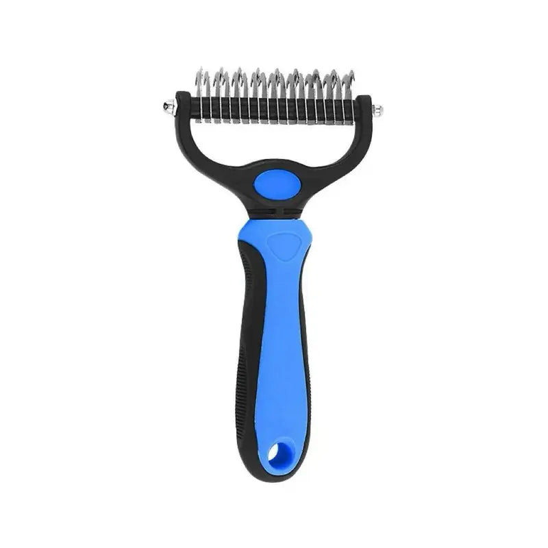 Professional Dematting Undercoat Rake for Long-Haired Dogs and Cats, Double-Sided Grooming Comb for Loose Fur and Light Tangles, Essential Coat Care Tool, Results May Vary by Coat Type
