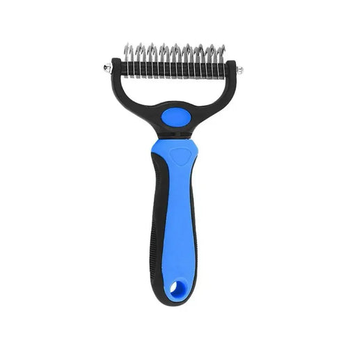 Professional Dematting Undercoat Rake for Long-Haired Dogs and Cats, Double-Sided Grooming Comb for Loose Fur and Light Tangles, Essential Coat Care Tool, Results May Vary by Coat Type