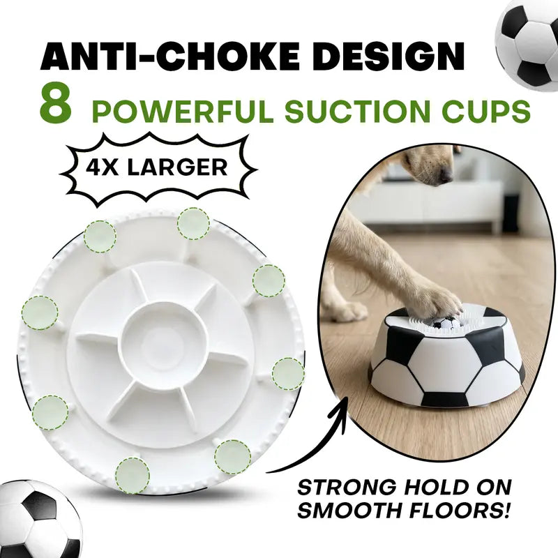 Pawpace Multi-Purpose Dog Bowl with No-Mess Liquid Slow Feeder and Easy-Clean Lick Mat, Featuring 8 Extra Large Suction Cups, Dishwasher Safe, Blue