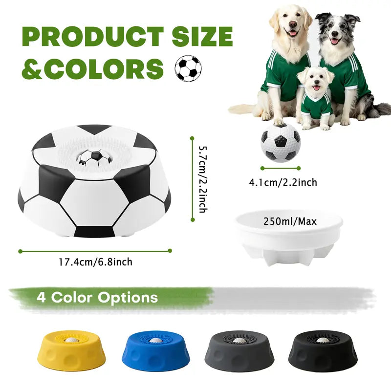 Pawpace Multi-Purpose Dog Bowl with No-Mess Liquid Slow Feeder and Easy-Clean Lick Mat, Featuring 8 Extra Large Suction Cups, Dishwasher Safe, Blue