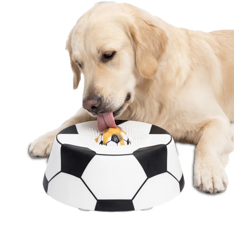 Pawpace Multi-Purpose Dog Bowl with No-Mess Liquid Slow Feeder and Easy-Clean Lick Mat, Featuring 8 Extra Large Suction Cups, Dishwasher Safe, Blue