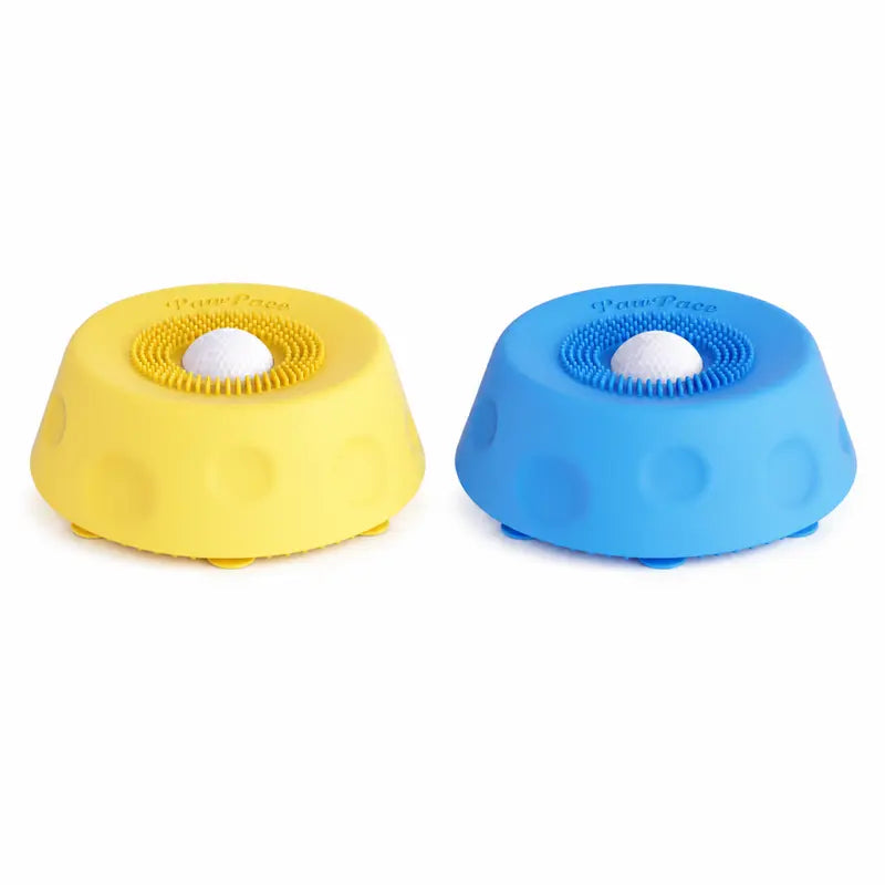 Pawpace Multi-Purpose Dog Bowl with No-Mess Liquid Slow Feeder and Easy-Clean Lick Mat, Featuring 8 Extra Large Suction Cups, Dishwasher Safe, Blue